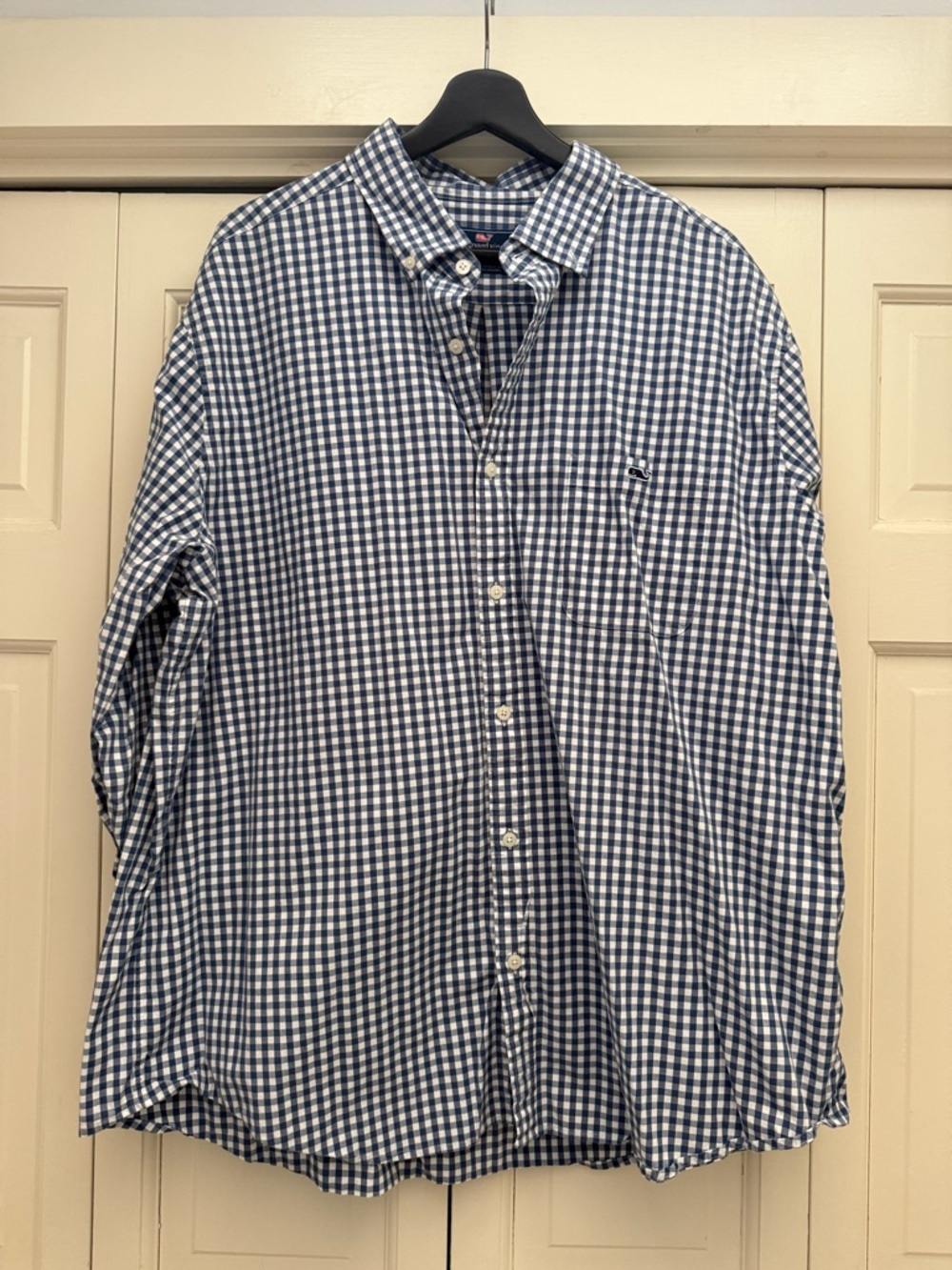 Vineyard Vines Navy & White Gingham Button-Down Shirt